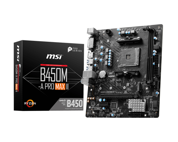 MSI B450M A PRO MAX II MOTHERBOARD