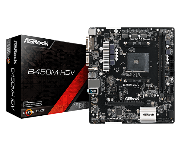 ASROCK B450M HDV MOTHERBOARD