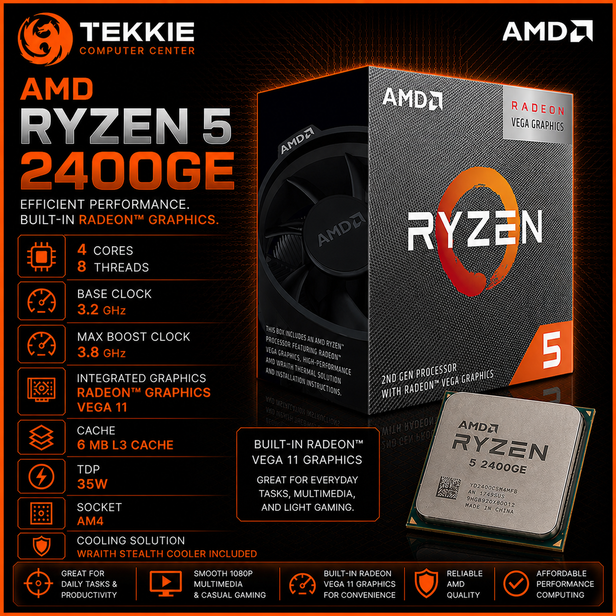 AMD RYZEN 5 2400GE