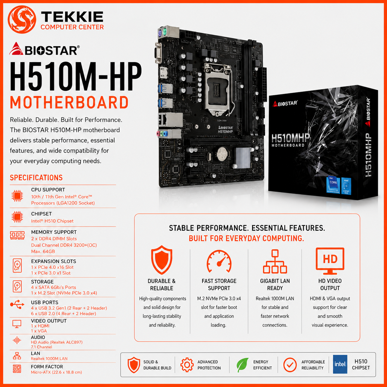 BIOSTAR H510M-HP MOTHERBOARD