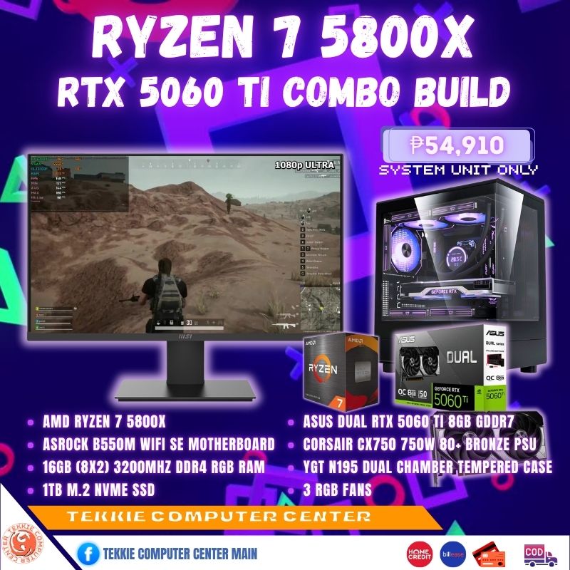 AMD R7 5800X + ASUS DUAL 5060 Ti Power Rig!