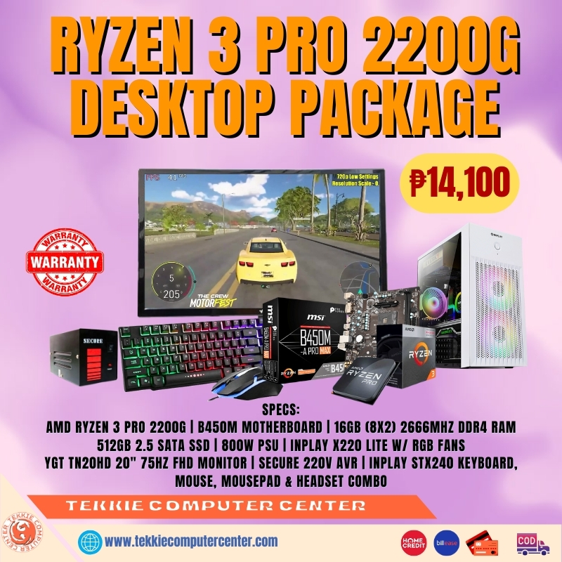 RYZEN 3 PRO 2200G DESKTOP PACKAGE