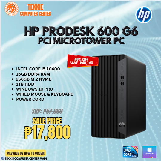 HP PRODESK 600 G6 PCI MICROTOWER PC