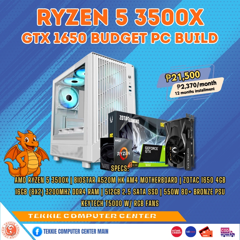 AMD RYZEN 5 3500X & GTX 1650 Budget Build